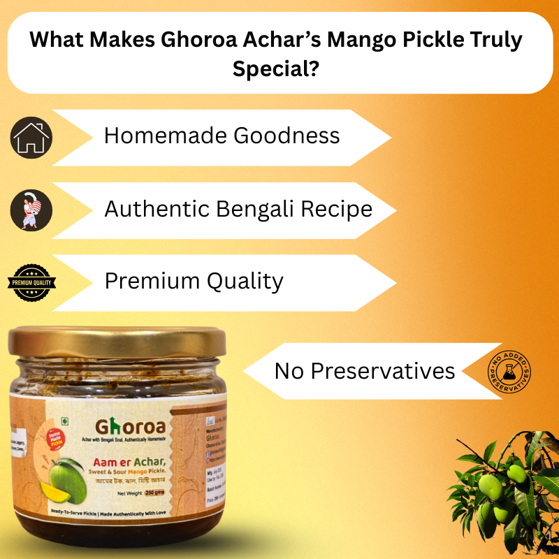 Aam er Achar by Ghoroa | Bengali Achar| Bengali Style Mango Achar|Homemade and Suncooked