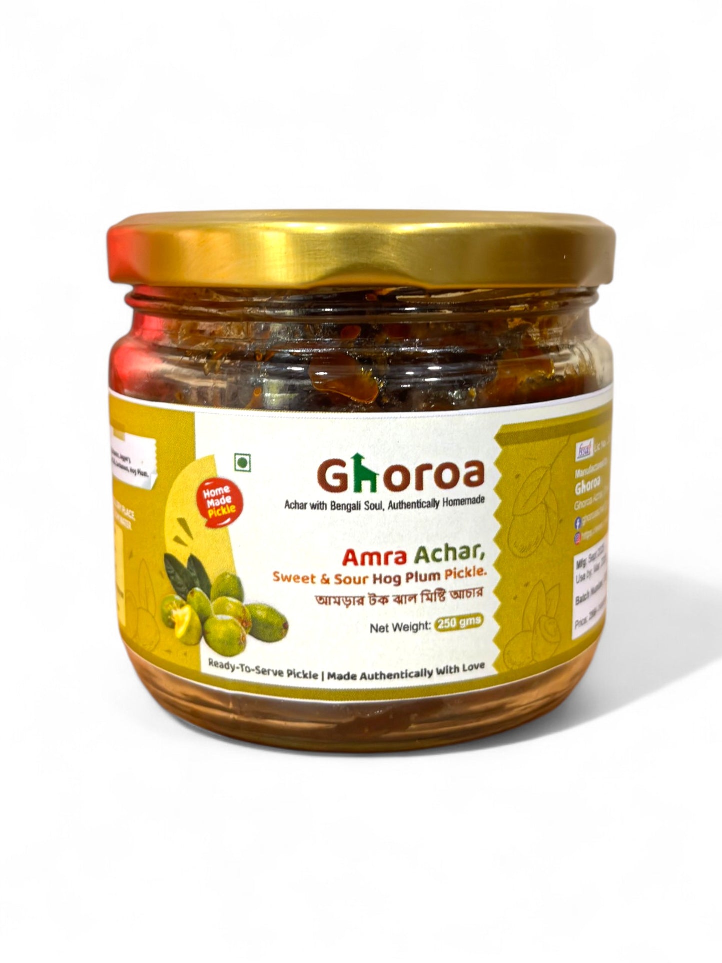 Amra Achar by Ghoroa Achar | 250g | Bengali Amra Pickle | Homemade & Authentic